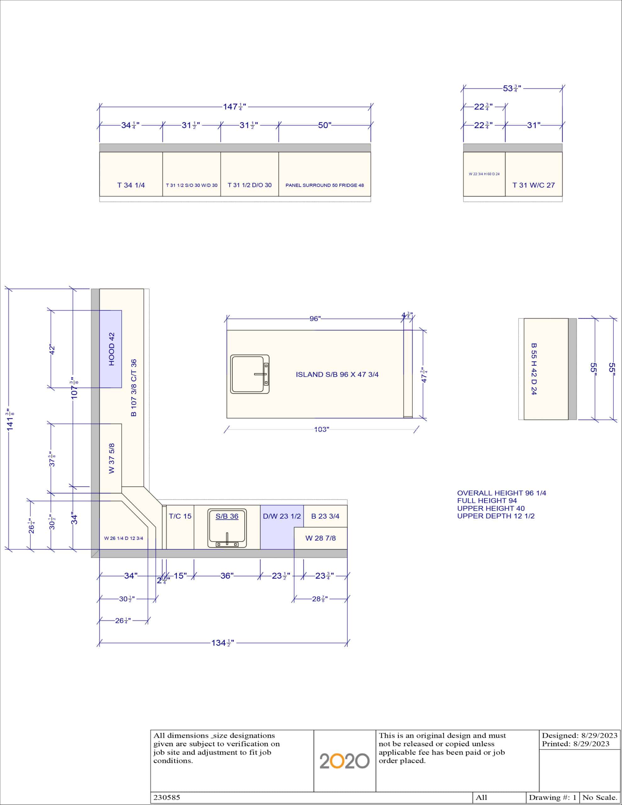 Layout for Custom Artic White Traditional Pre-Owned Kitchen