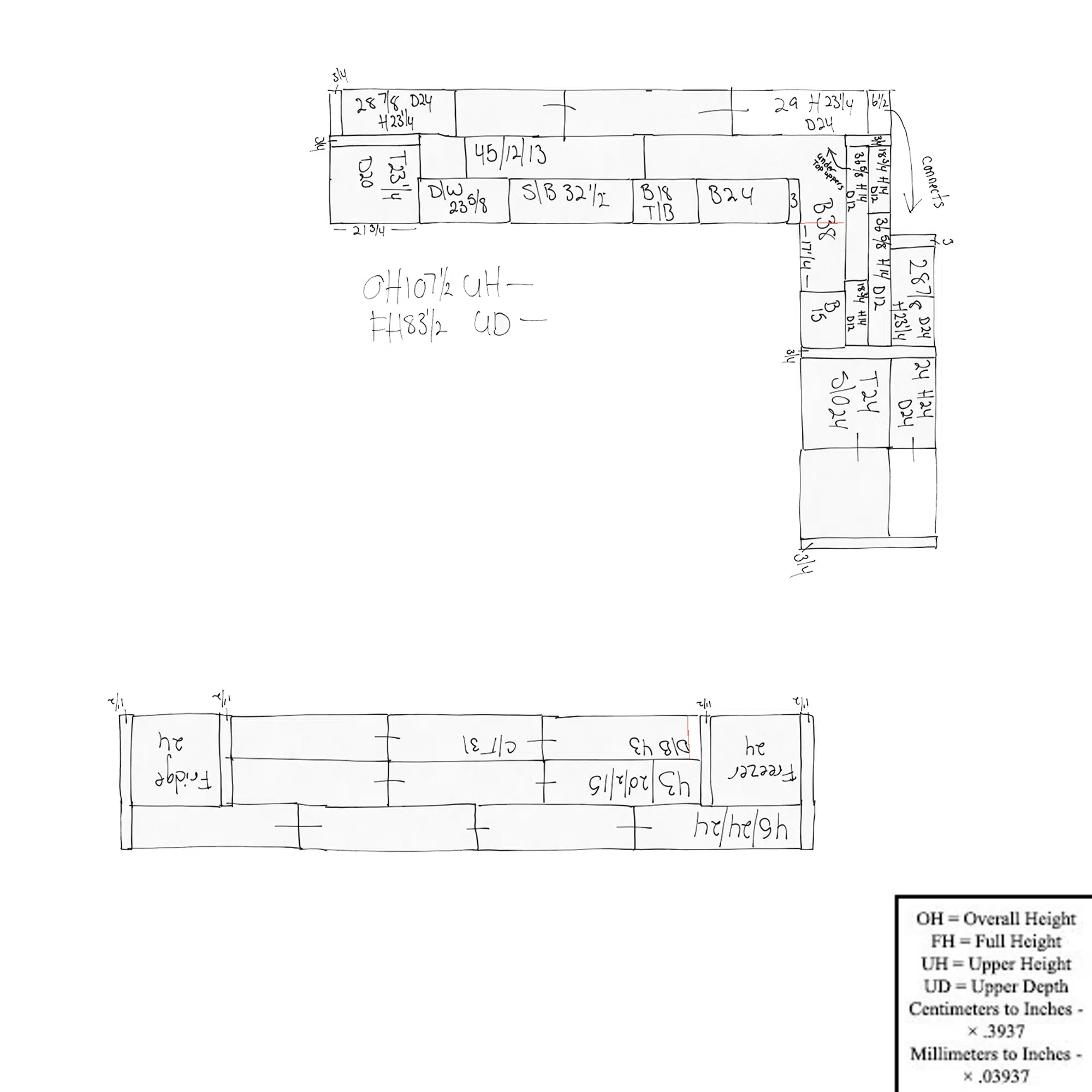 Layout for Lusso Bio-Space Glass & Wood Modern Showroom Display Kitchen