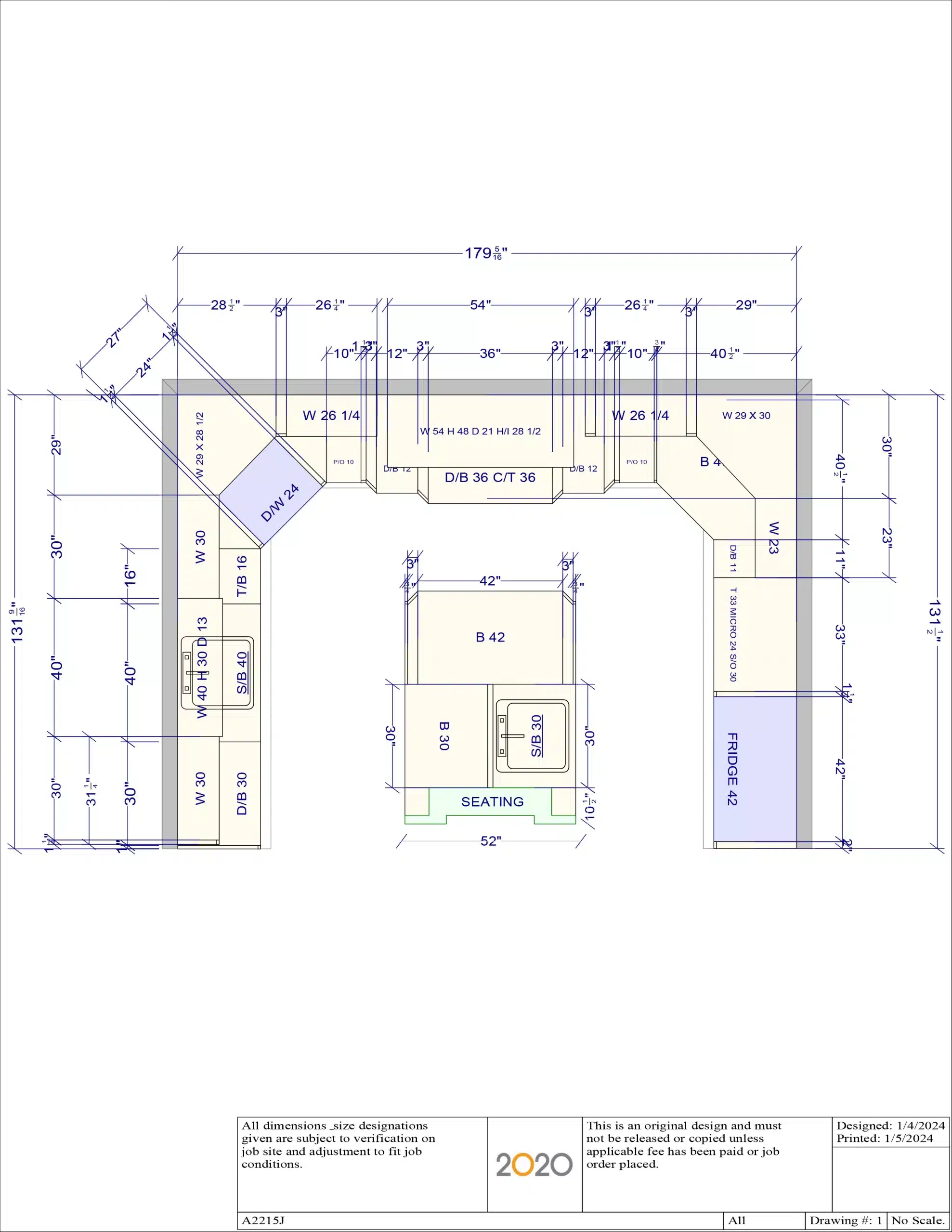 Layout for Smithport Two-Tone Traditional Showroom Display Kitchen