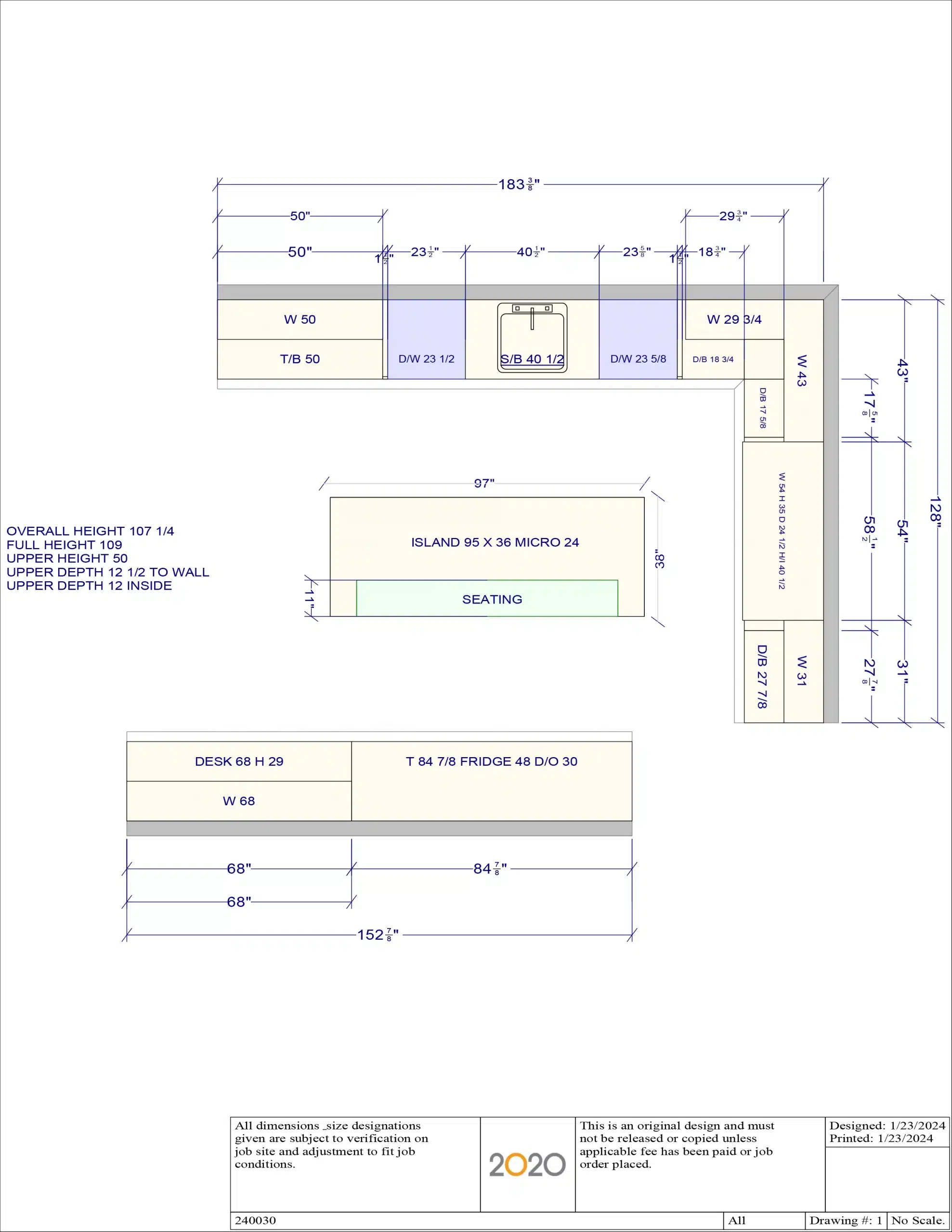 Layout for Misted Green Traditional Pre-Owned Kitchen W/ Desk Area