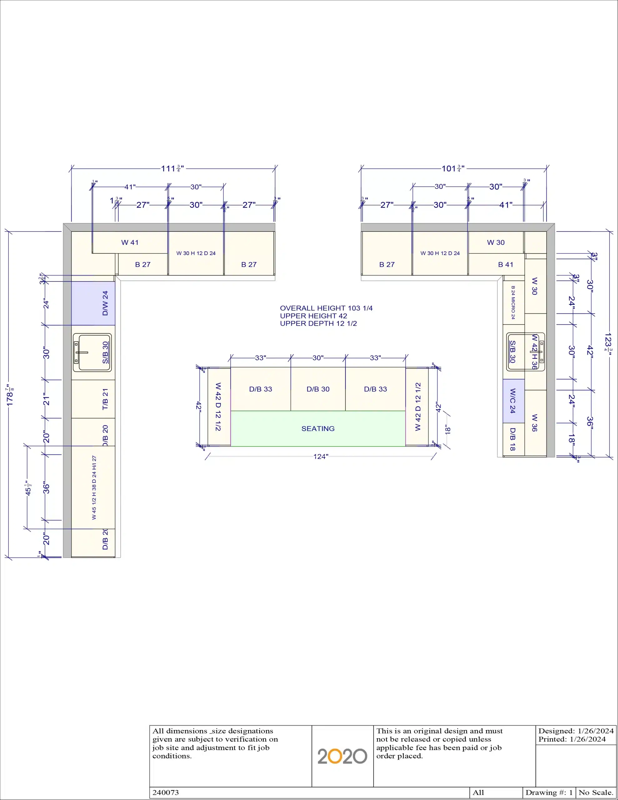 Layout for Kraftmaid Classic & Chic Traditional Pre-Owned Kitchen