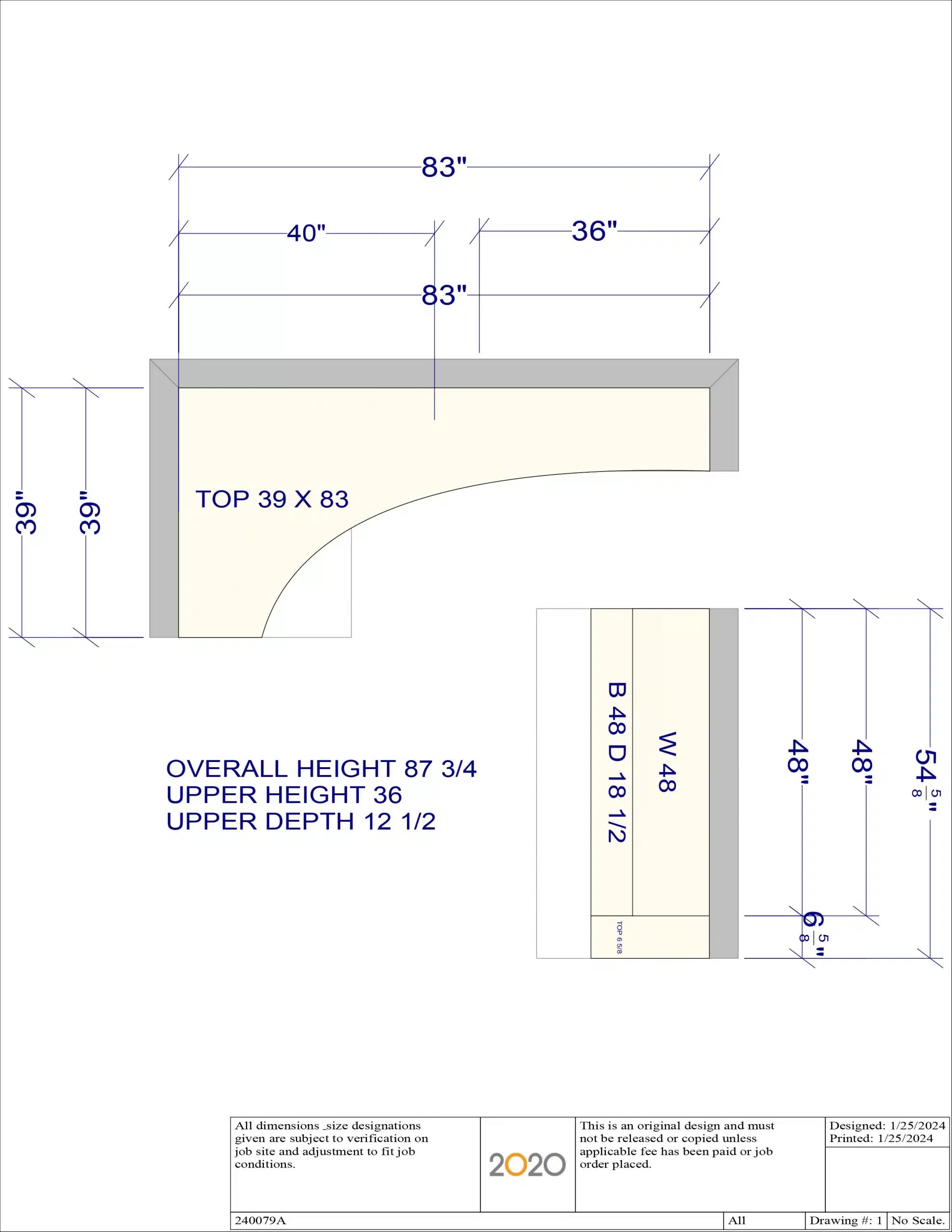 Layout for Thomasville Chocolate Chip Traditional Pre-Owned Butler’s Pantry