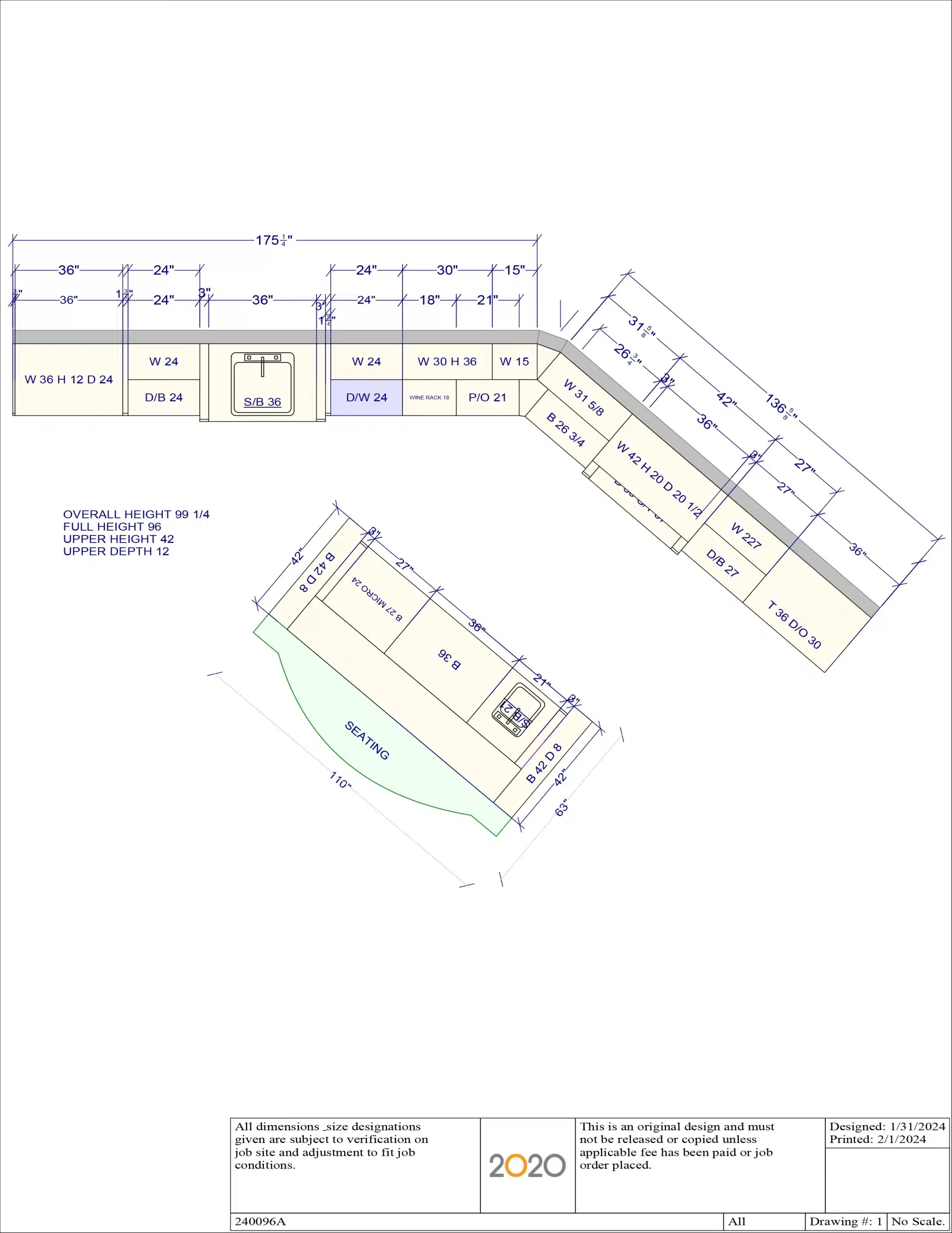 Layout for CWP Peanut Butter Brittle Traditional Showroom Display Kitchen